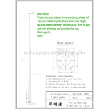 street lighting pole autocad drawing